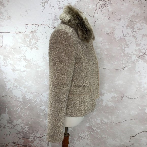Helene Berman Faux Fur Detachable Collar Jacket S NWT - Picture 5 of 11